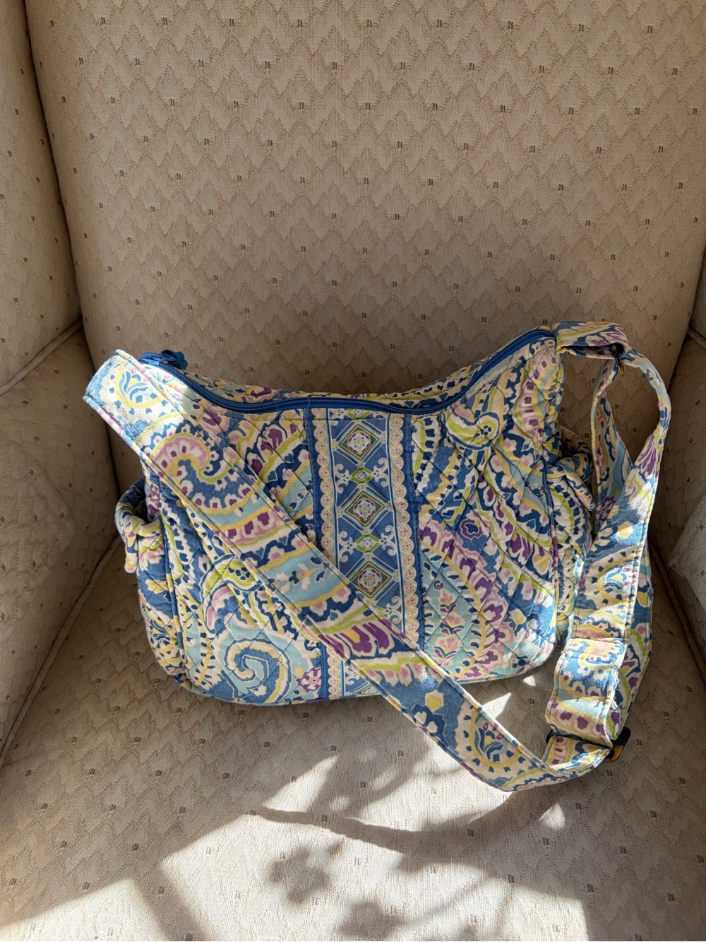 Y2K Vera Bradley on the go bag in capri blue